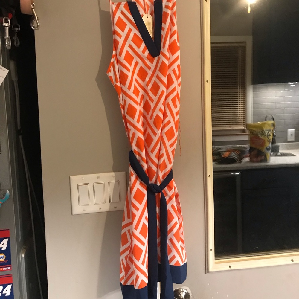 Mud Pie Sleeveless Chevron Dress